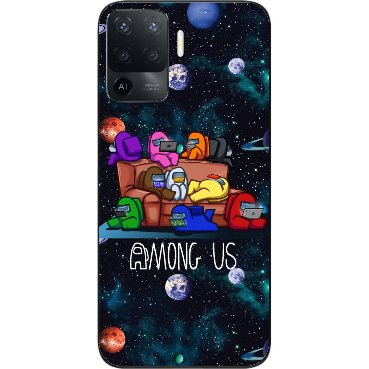 Силіконовий чохол для OPPO Reno 5 Lite з картинкою Among us Команда, фото 1