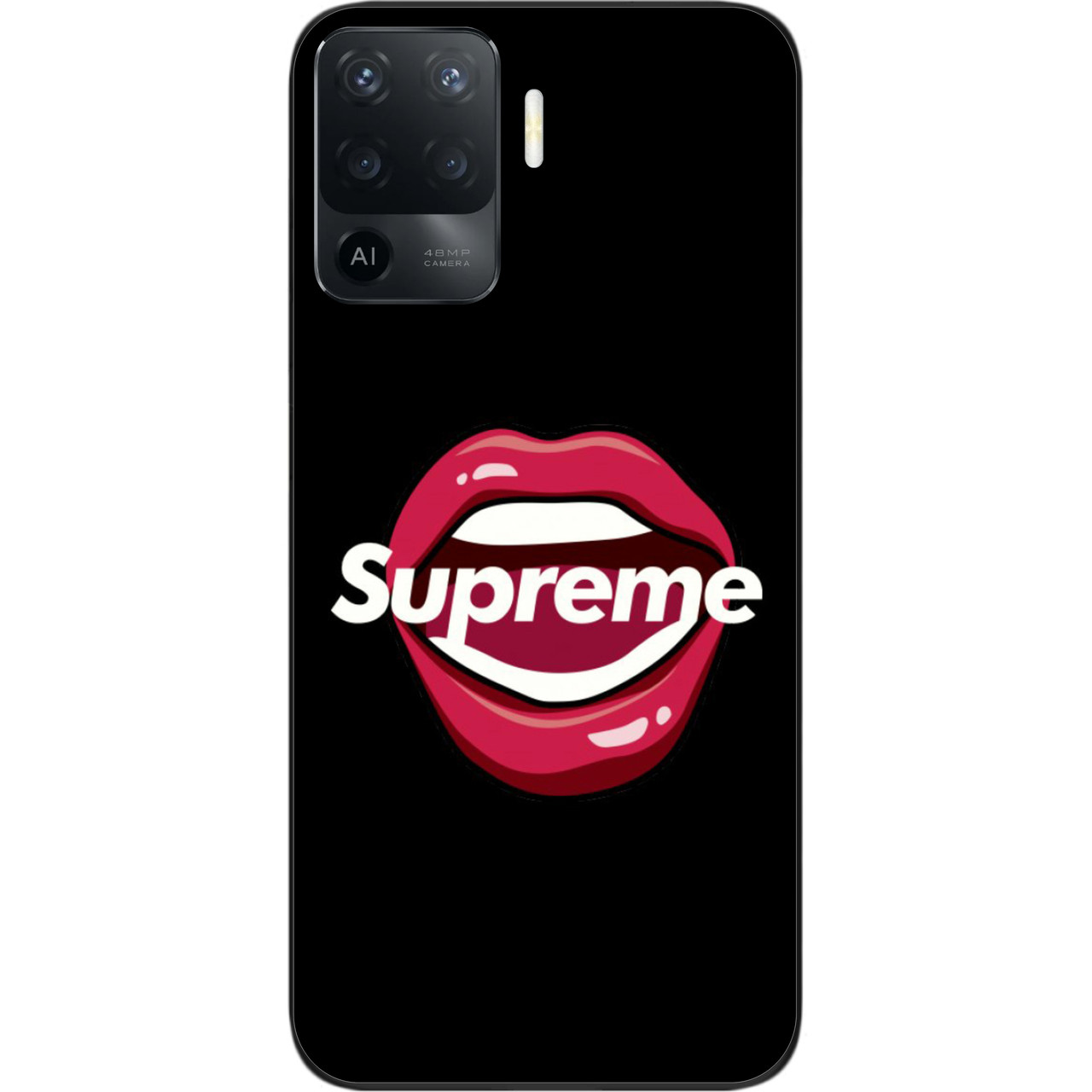 Силіконовий чохол для OPPO Reno 5 Lite з картинкою Губи Supreme, фото 1
