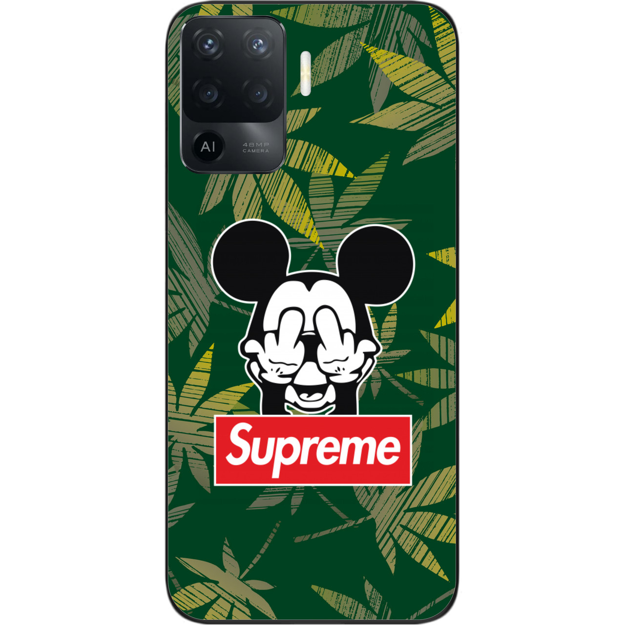 Силіконовий чохол для OPPO Reno 5 Lite з картинкою Міккі Supreme, фото 1