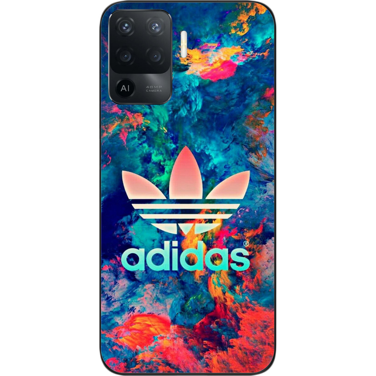Силіконовий чохол для OPPO Reno 5 Lite з картинкою Adidas, фото 1