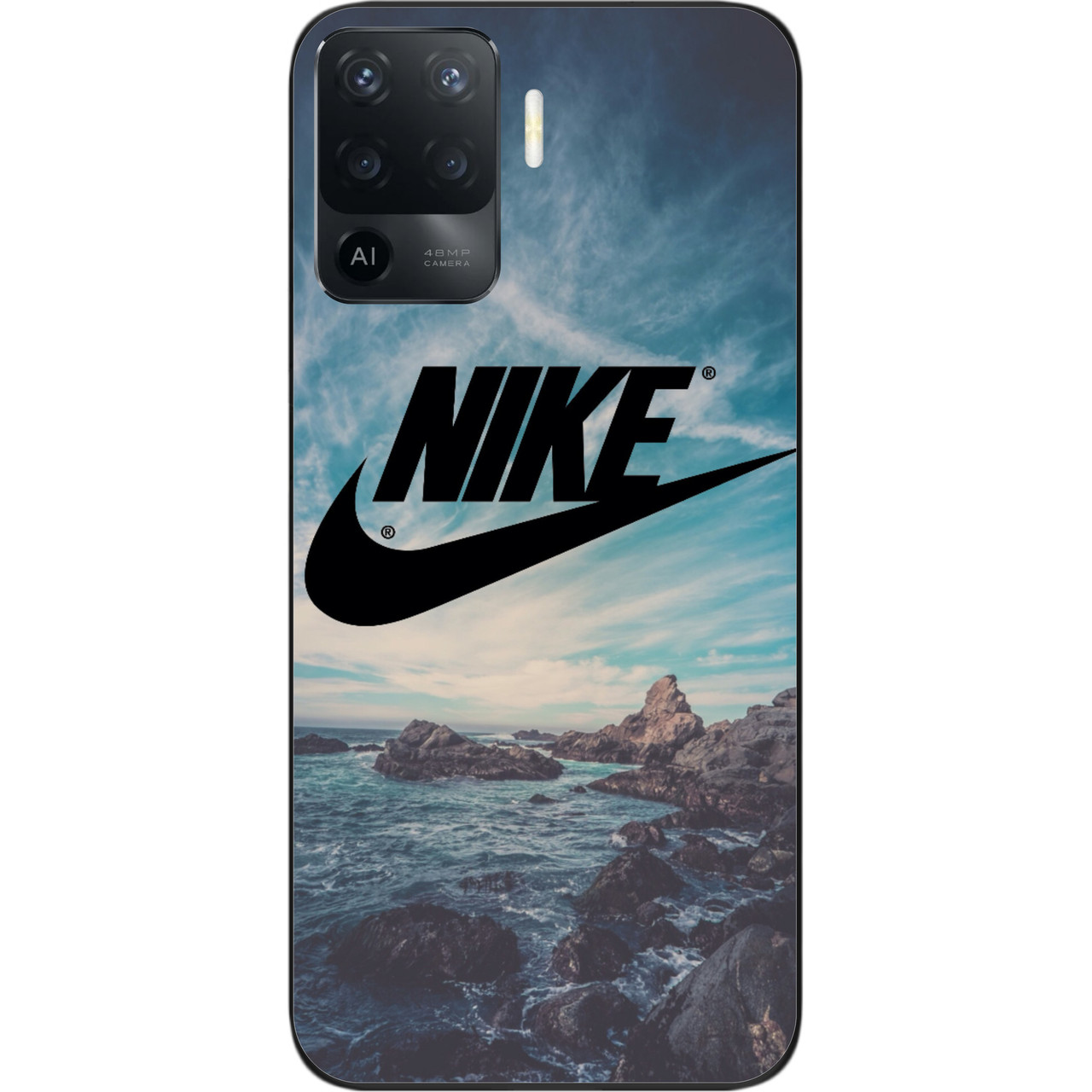 Силіконовий чохол для OPPO Reno 5 Lite з картинкою Логотип Nike, фото 1