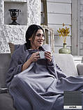 Флісовий Плед покривало "Полар" двоспальний 185×215 см Бірюзового кольору бренд KAYRA Туреччина, фото 9
