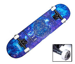 СкейтБорд дерев'яний від Fish Skateboard "Heart Blue"