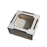 Подарункова коробка з пластиковим вікном 100*100*45 pk-10.1