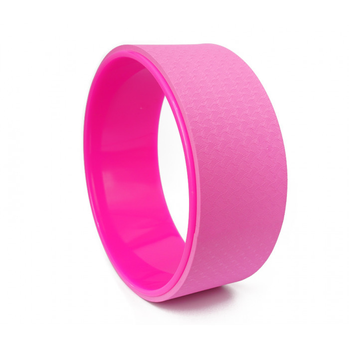 Колесо — кільце для йоги та фітнесу (йога кільце) 33 см Рожеве