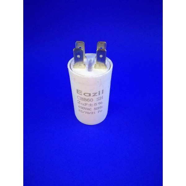 Конденсатор рабочий для электродвигателя Eazil CBB60 2 мкФ, uF 450V (ID ...