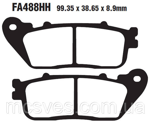 Гальмівні колодки EBC FA488HH, 99.35 x 38.65 x 8.9 мм