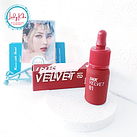Матовий зволожуючий тінт-помада  Peripera Ink The Velvet (AD)  Color 01 Good Brick, 4g