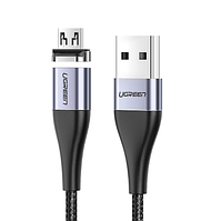 Кабель магнитный для зарядки телефона, смартфона Ugreen USB Type Micro USB 100см 3A Черный