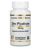 Цинк пиколинат для взрослых в растительных капсулах, Zinc Picolinate, California Gold Nutrition, 120 шт, 50 мг