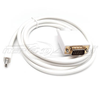 Кабель Mini DisplayPort to VGA, 1.8 м (білий), фото 1