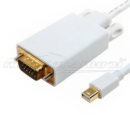 Кабель Mini DisplayPort to VGA, 1.8 м (білий), фото 3