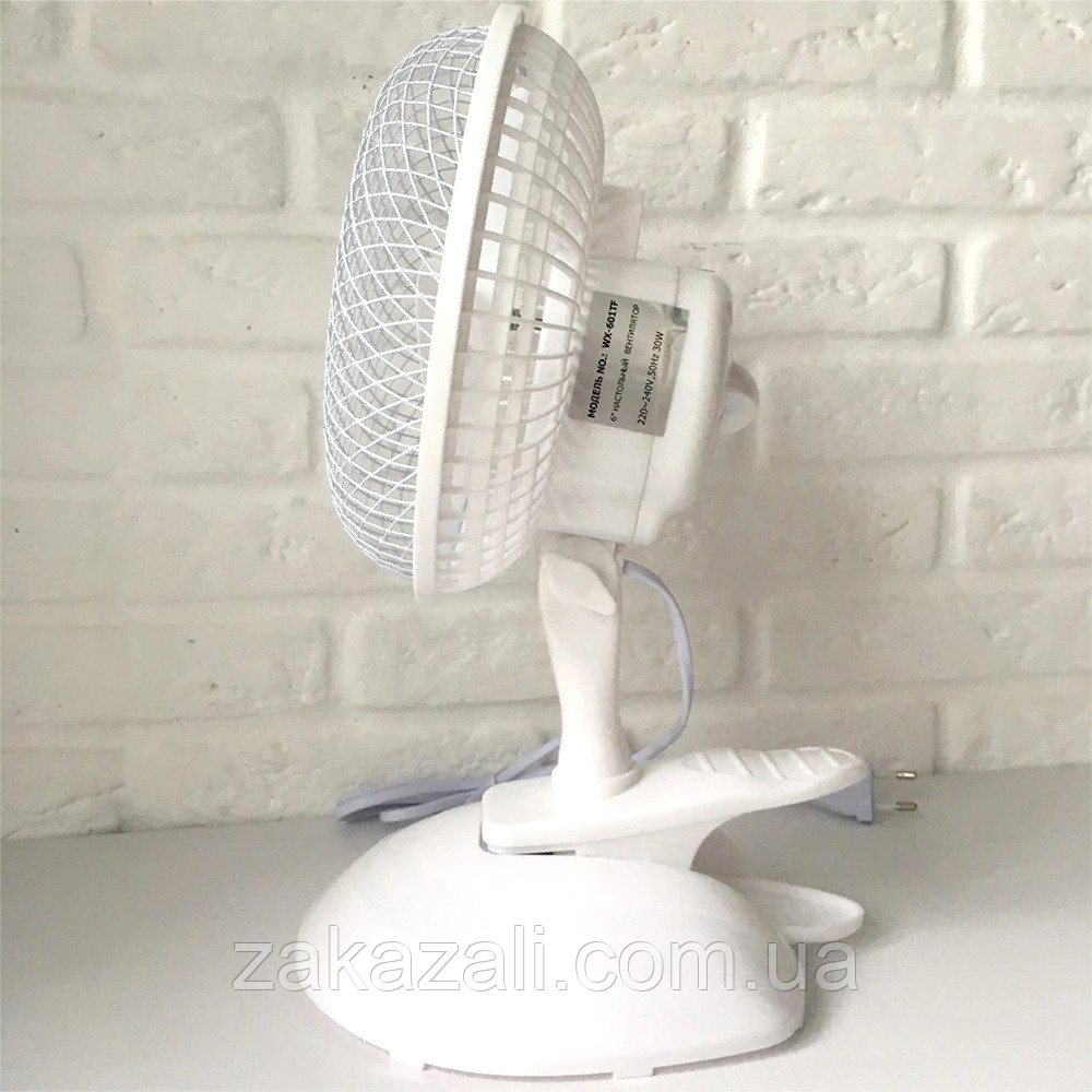 Настільний вентилятор 6" Fan 2 in 1 WX 601 TF з прищіпкою