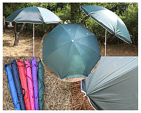 Пляжний зонт садовий 1,8 м з нахилом і захистом від ультрафіолету Темно-зелений