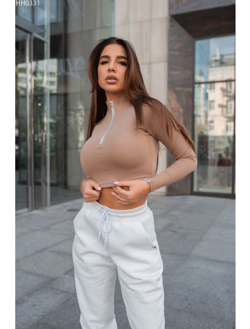 Топ Staff zip2 beige беж HH0331 - фото 1 - id-p1287031453