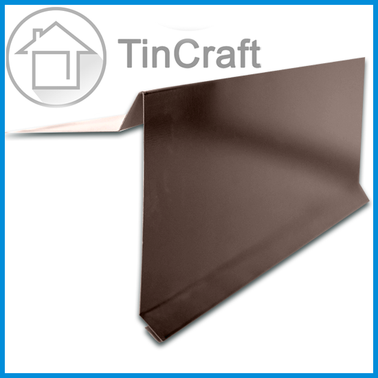 Торцева планка для бітумної покрівлі зі сталі з полімерним покриттям 100х100 (PE — 0,4 мм) довжина 2 метри, фото 1