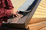 Вітрова планка для бітумної черепиці з кольорової жерсті розміром 90х100 (PE глянець — 0,4 мм) довжина 2 метри, фото 6