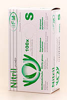 SFM Перчатки нитриловые текстурированные 3.8 г, 100 шт - Зеленые, размер S