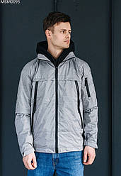 Куртка сіра чоловіча Staff zip gray демисезон MBM0093 S, 46