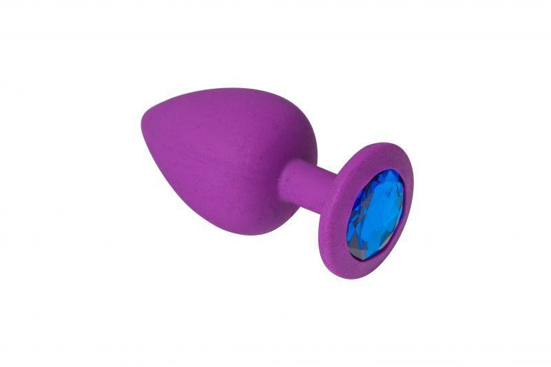 Анальний корок, Purple Silicone Sapphire, S, фото 1