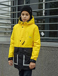 Дитяча куртка для хлопчика осінь / зима Staff treck yellow & black жовта / чорна - HH0293