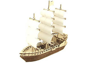 Деревяний конструктор ВІТРИЛЬНИЙ КОРАБЕЛЬ  Вітрильник BLACKSEA