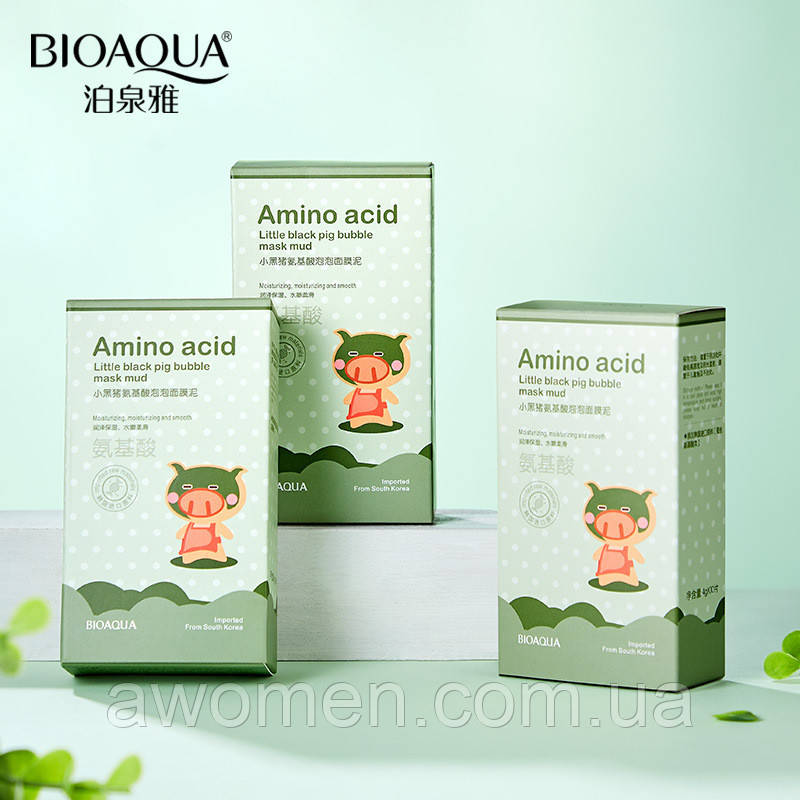 Киснева маска Bioaqua Little Black Carbonated Bubble Clay Mask 4 g (паковання 10 штук)