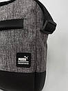 Міська барсетка для чоловіків сіра з дном зі шкірозамінника, фото 4