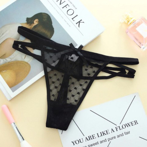 Стринги чорні, Жіночі стринги, Стринги мереживні, фото 1