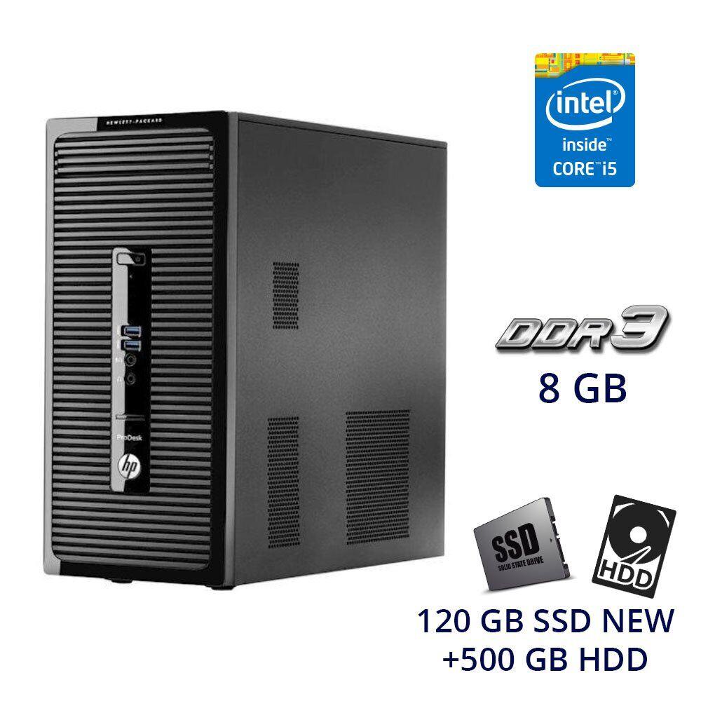 Ігровий ПК HP / Core i5-4590 4 ядра 3.3-3.7 GHz / 8GB DDR3 / 120GB SSD NEW+500 GB HHD / Radeon RX 560, 2 GB GDDR5