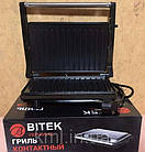 Притискної контактний електричний гриль для барбекю будинку 750ВТ Bitek BT-7406 домашня електрогриль, фото 8