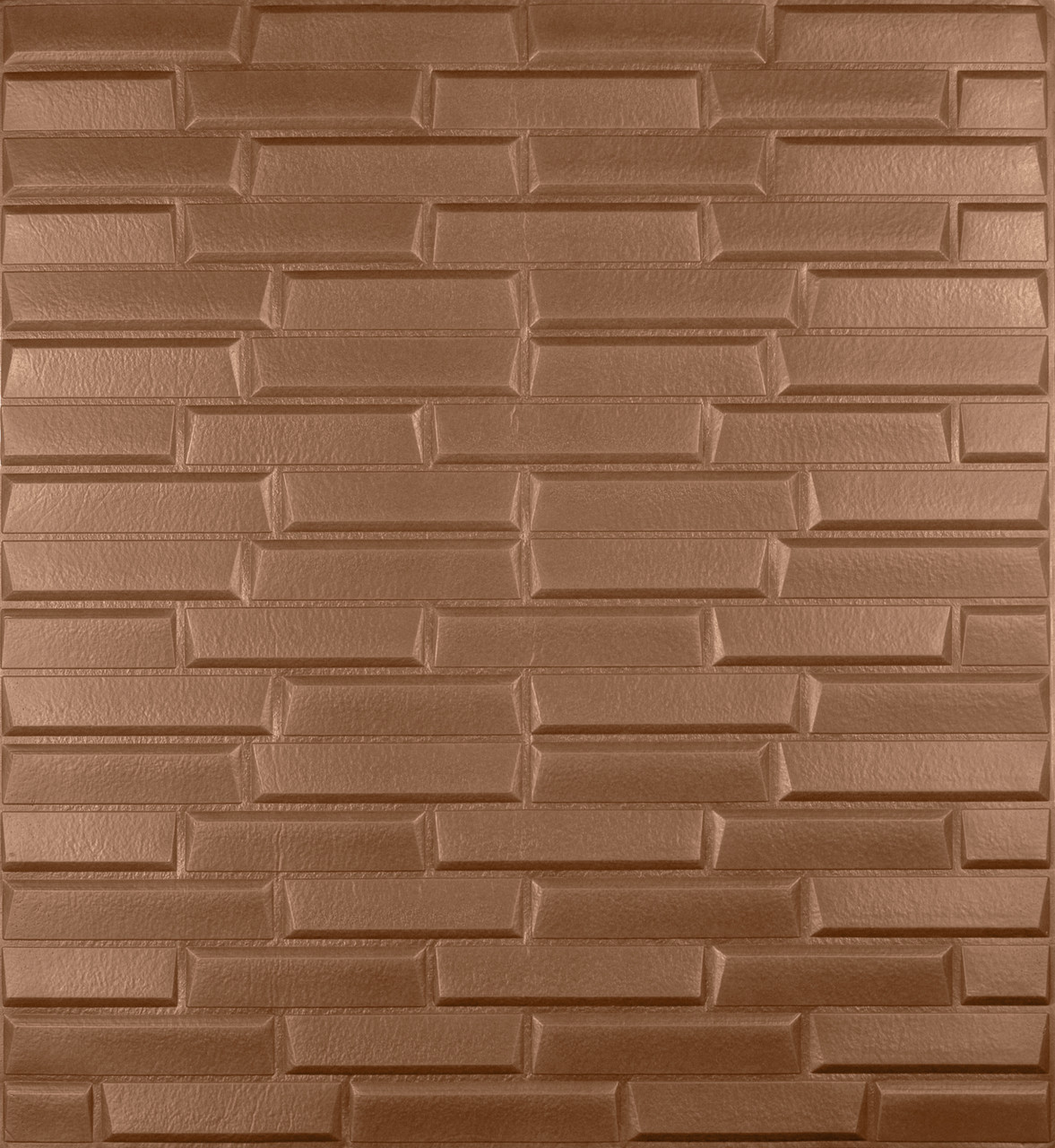 Самоклеюча декоративна 3D панель кладка молочний шоколад 700x770x8мм, фото 1