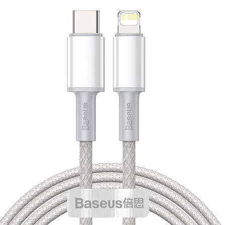 Кабель для зарядки телефона/ смартфона Baseus High Type-C-Lightning 20 Вт 2 м Білий (CATLGD-A02), фото 1