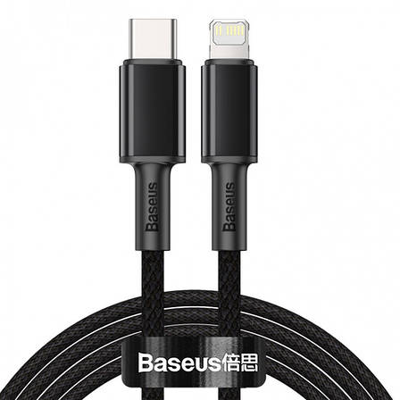 Кабель для зарядки телефона/ смартфона Baseus High Type-C-Lightning 20 Вт 2 м Чорний (CATLGD-A01), фото 1