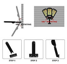 Вуличний ліхтар на сонячній батареї Solar Light BL BK120-6COB/ліхтар сонячній батареї Solar на стовп, фото 4
