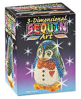 Фигурка из пайеток набор для детского творчества 3D Пингвин Sequin Art