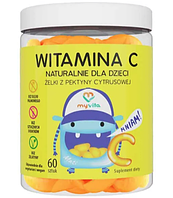 Желейные Витамины Натуральные Желе Для Детей Витамин С Vitamin C 60 шт MyVita Польша Доставка из ЕС