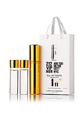 Подарунковий набір 3по15мл Carolina Herrera 212 Vip Man 45ml оптом