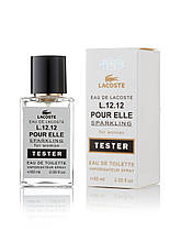Женский тестер Hologram Lacoste Eau De L.12.12 Pour Elle Sparkling 60ml