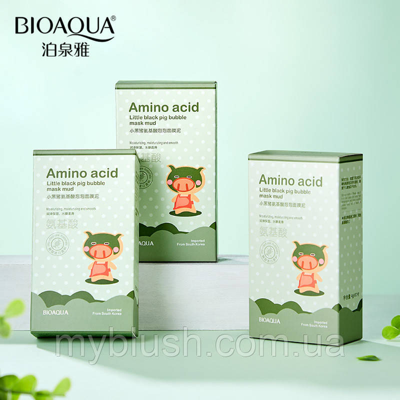 Киснева маска Bioaqua Little Black Carbonated Bubble Clay Mask 4 g (паковання 10 штук)