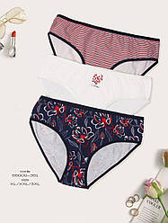 Набір жіночих трусів "Dominant" бріфи. Розмір: XL. (3 шт/уп). Туреччина. (55000-351-XL)