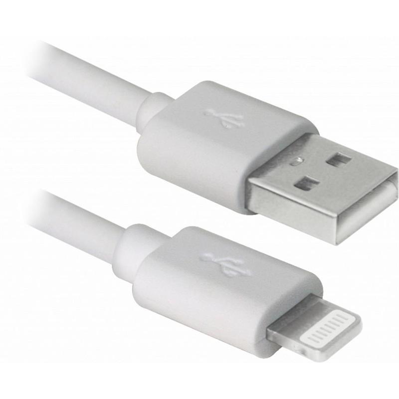 Кабель REAL-EL Rainbow USB-Lightning 1m White (4743304104703)