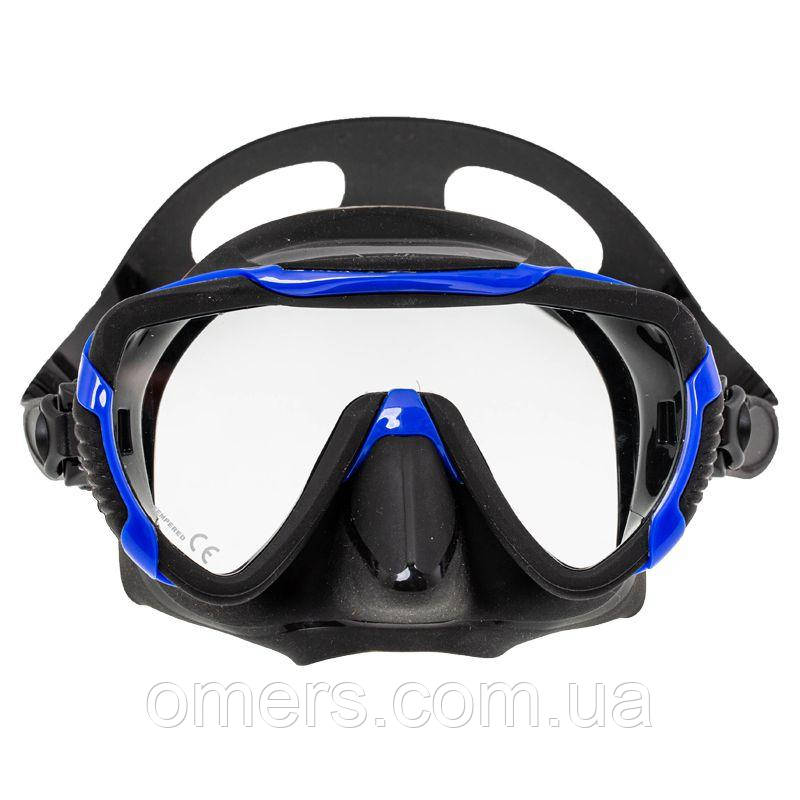Маска Marlin ENJOY Blue, чорна із синьою рамкою