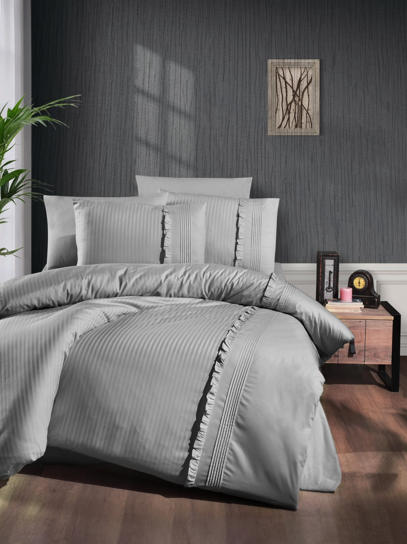 Постільна білизна First Choice Deluxe Ranforce Sweetnes Grey