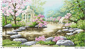 Схема Пейзаж Альтанка ТП-017 для вишивання  на тканині картина (Барвиста Вишиванка)