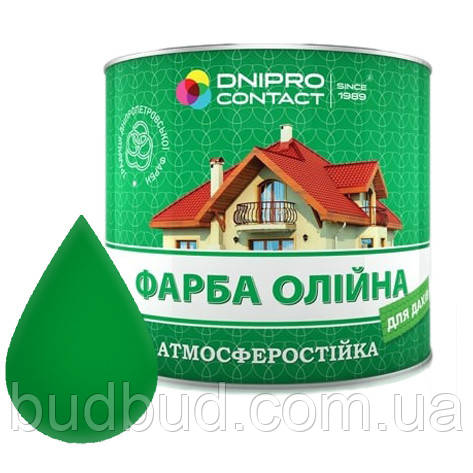 Фарба олійна Атмосферостійка Зелена МА-15 Dnipro-Contact 2.5 кг