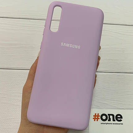 Чохол для Samsung Galaxy A70 з мікрофіброю оксамитовий всередині накладка чохол на самсунг А70 бузковий Full, фото 1