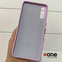 Чохол для Samsung Galaxy A70 з мікрофіброю оксамитовий всередині накладка чохол на самсунг А70 бузковий Full, фото 5