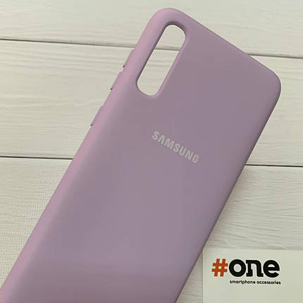 Чохол для Samsung Galaxy A70 з мікрофіброю оксамитовий всередині накладка чохол на самсунг А70 бузковий Full, фото 3
