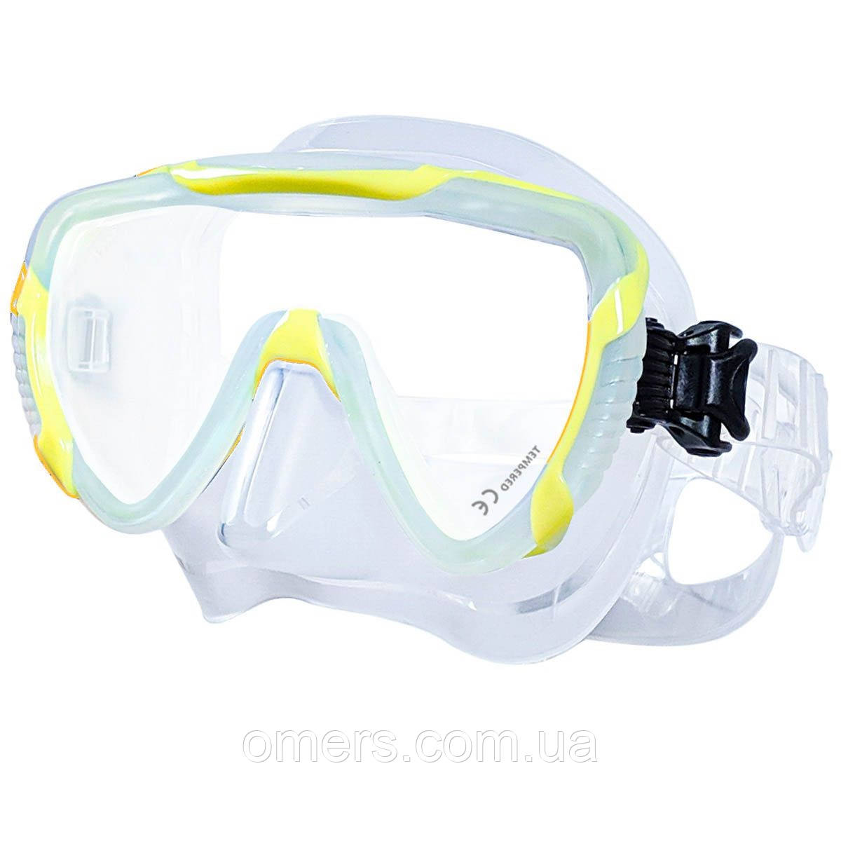Маска Marlin ENJOY прозорий силікон, жовта